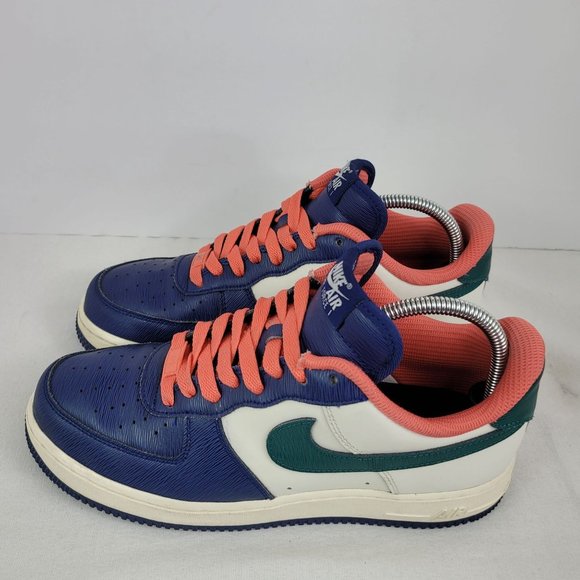 Nike by You Air Force 1 Low ID Men's Blue/Orange-Green CT7875-994 US Size 8 - Picture 2 of 8